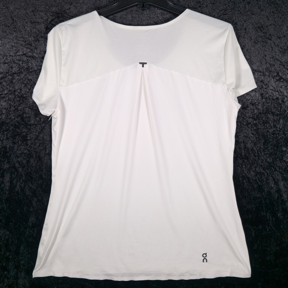 On Cloud Running Womens Performance-T Short Sleeve Active Top Ice White Sz-LG